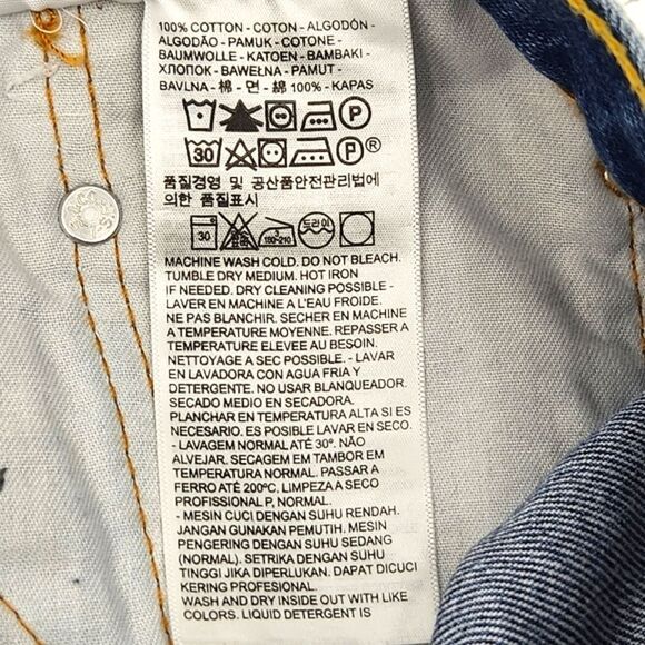 Levis 505 Jeans Mens 42x30 Medium Blue Wash Straight Leg Denim Normcore Everyday - Picture 7 of 8